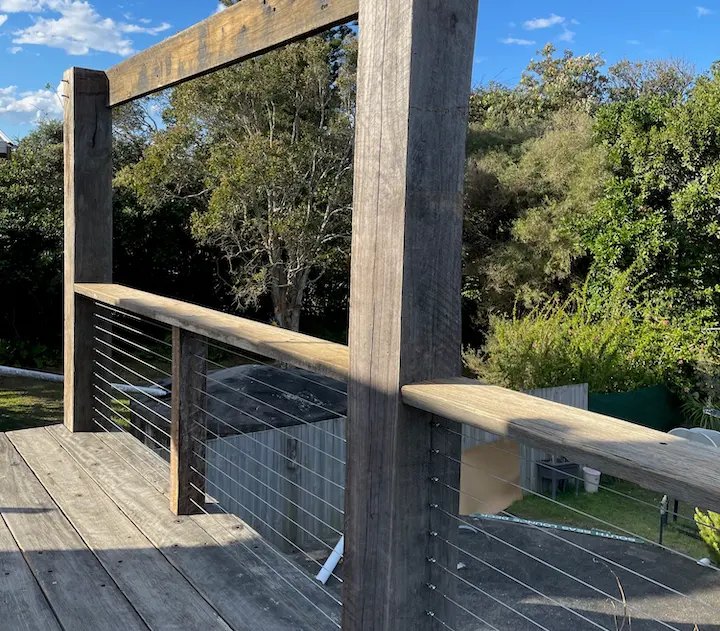 Recycled hardwood decking